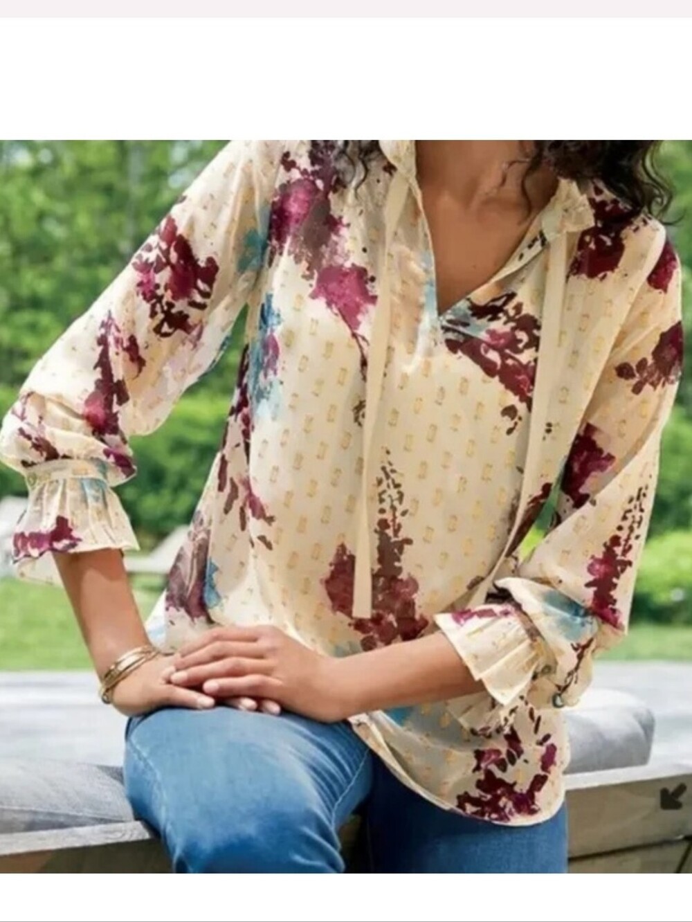 Soft Surroundings Floral Primrose Blouse & Tank Size M NWT'S